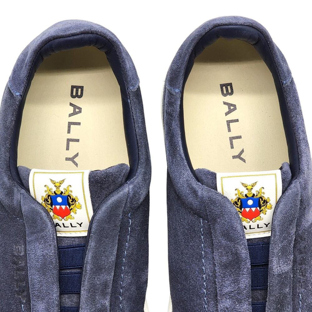 Bally Crest Romy Suede Slip-On Sneakers Navy Blue - NWB $400 - Picture 7 of 7